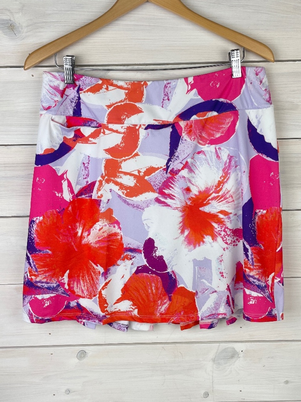 Amy Sport Marisa Pink Floral Pleated Golf Skort Skirt